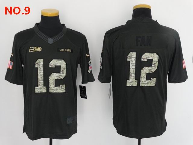 Men's Seattle Seahawks 12th Fan Jersey NO.9;